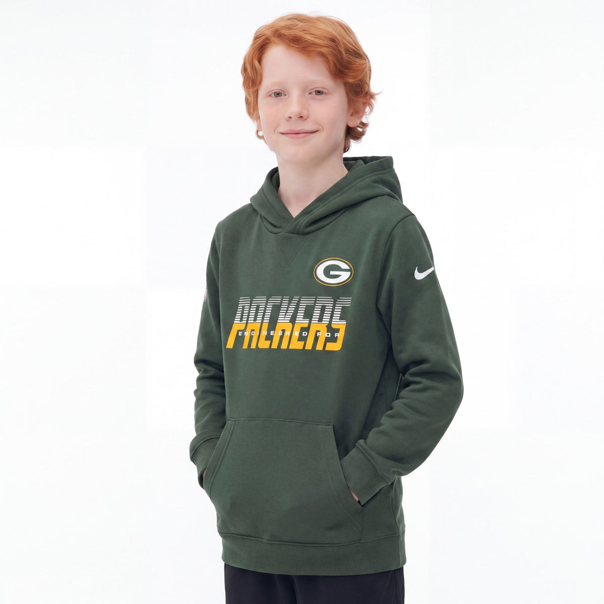 Nike Green Bay Packers NFL Sideline Pullover Kids Hoodie