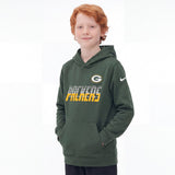 Nike Green Bay Packers NFL Sideline Pullover Kids Hoodie