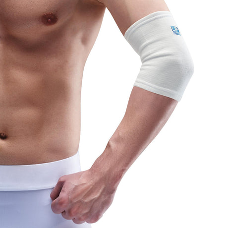 LP Elasticated Elbow Support White