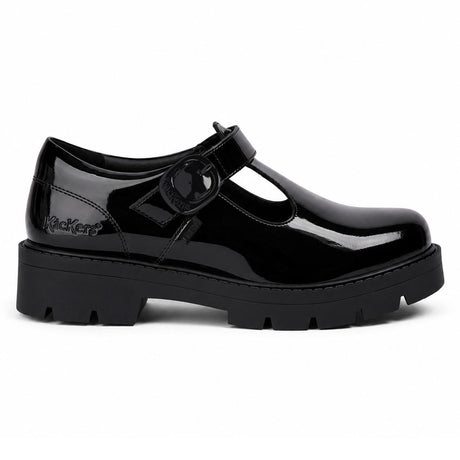 Kickers Kori T-Bar Patent Leather Youth Girls Shoes