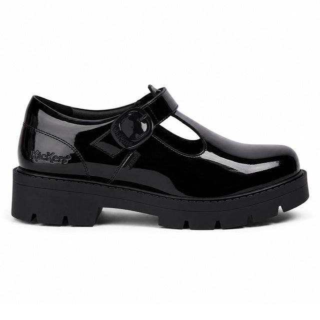 Kickers Kori T-Bar Patent Leather Youth Girls Shoes