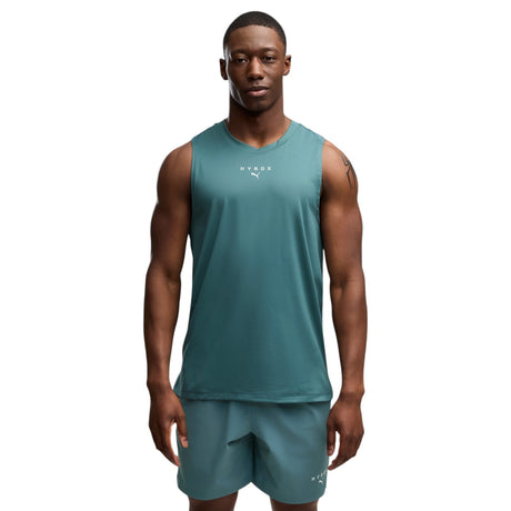 Puma x Hyrox Cloudspun Mens Green Sleeveless Training Tank