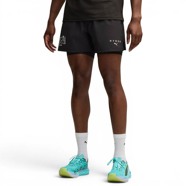 Puma x Hyrox PWRMODE Mens Regular-Fit 2-in-1 Training Shorts