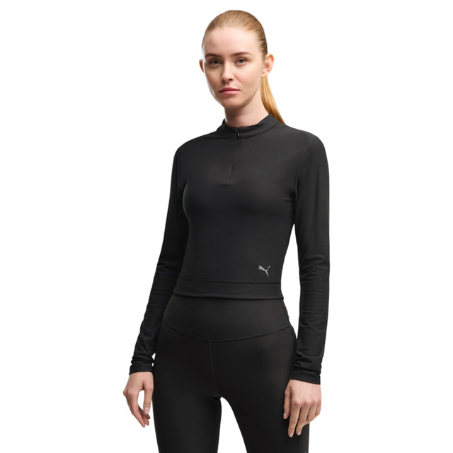 Puma W Cloudspun Zip Long Sleeve Black