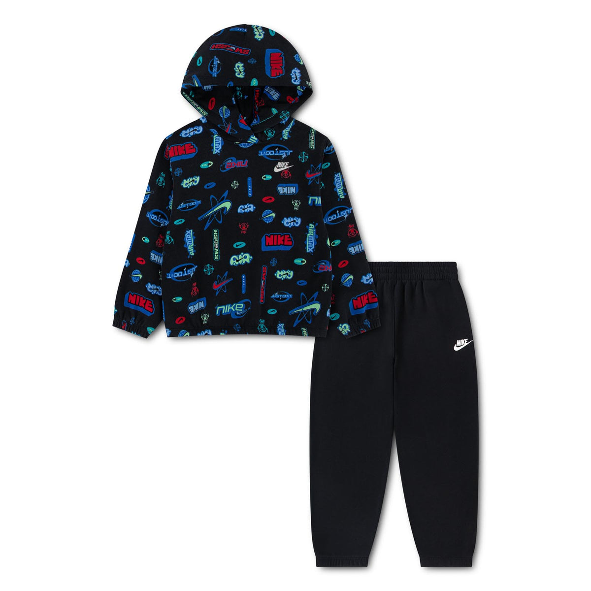 Nike Sportswear Printed Fleece Boys Hoodie and Pants Set