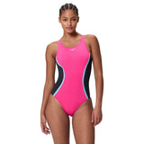 Speedo Wmns Solid Splice Medalist Pink