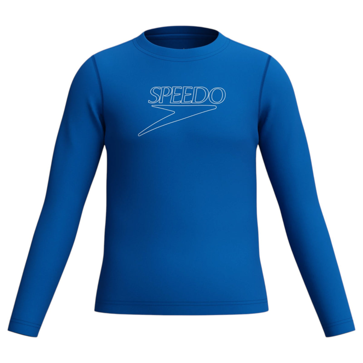 Speedo Kids LS Logo Rash Guard Blue