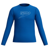 Speedo Kids LS Logo Rash Guard Blue