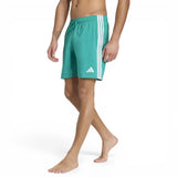 adidas Mens 3S Swim Shorts 8IN Green