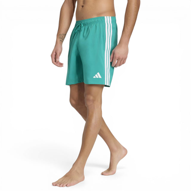 adidas Mens 3S Swim Shorts 8IN Green