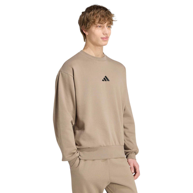 adidas Essentials Feelcozy Mens Crewneck Fleece Sweatshirt