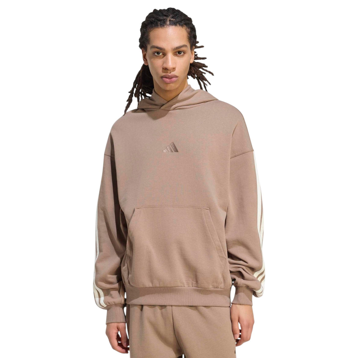 adidas Kit 3-Stripes Mens Regular-Fit Hoodie