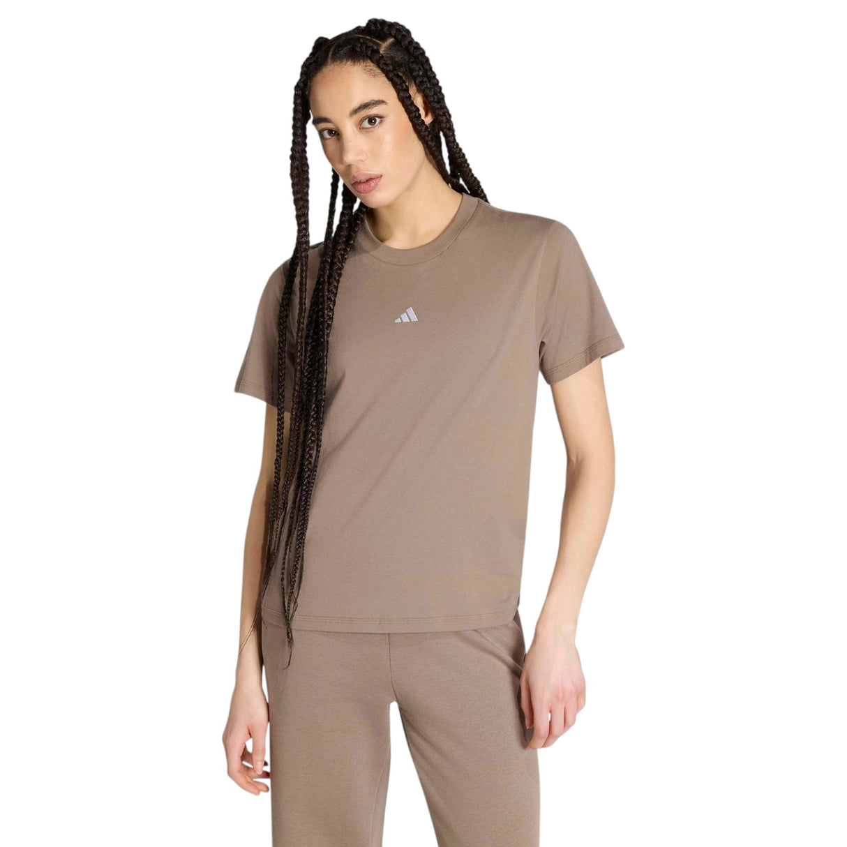 adidas Essentials Small Logo Womens Cotton T-Shirt
