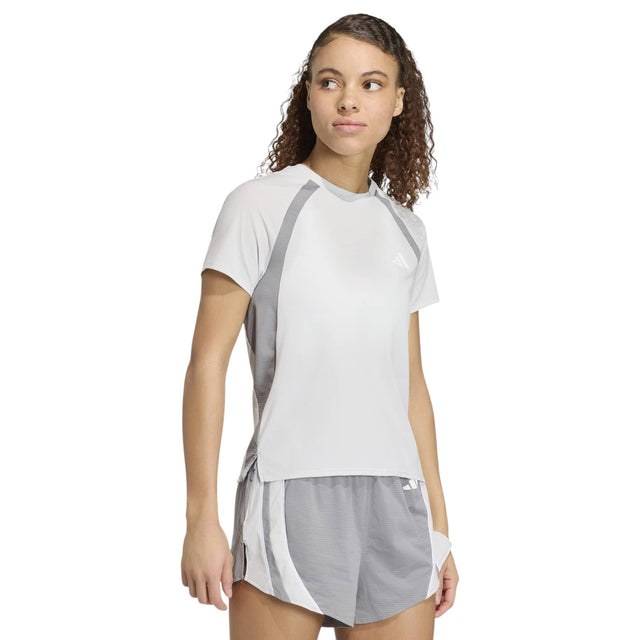 adidas Womens ADIZERO A Tee Grey