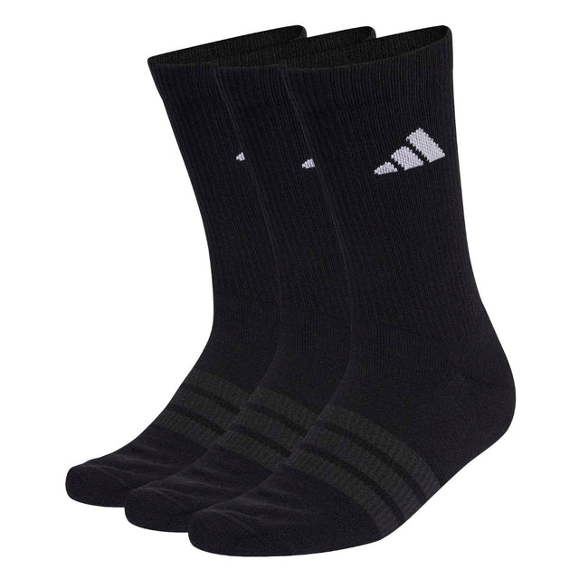 adidas Cushion Crew Sock 3 Pack Black
