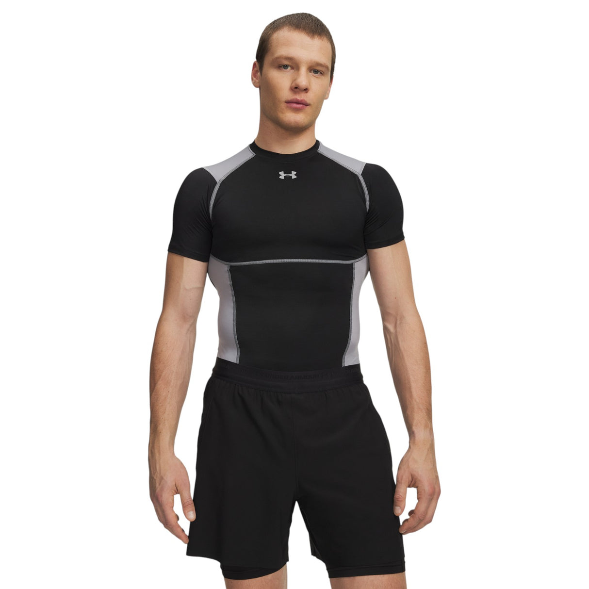 UA Mens HG Elite Comp SS Tee Black