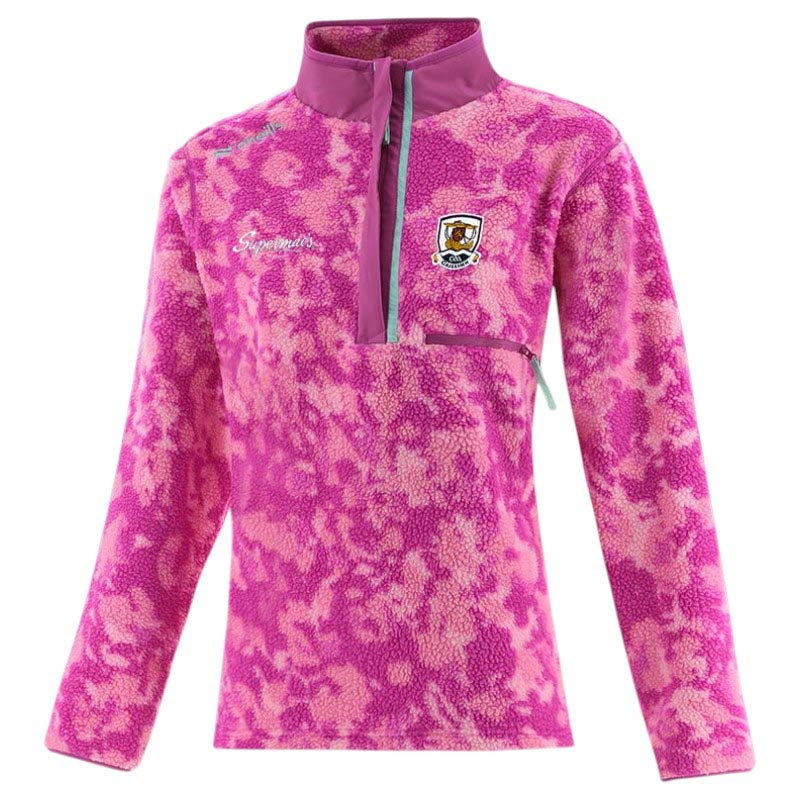 O'Neills Galway GAA Imperium Girls Half-Zip Fleece Top