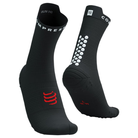 Compressport Pro Racing V4.0 Run High Socks - Black / White