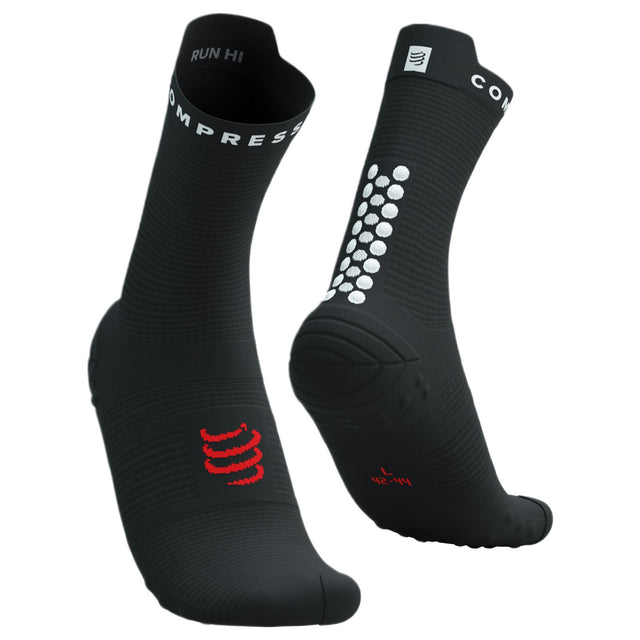Compressport Pro Racing V4.0 Run High Socks - Black / White