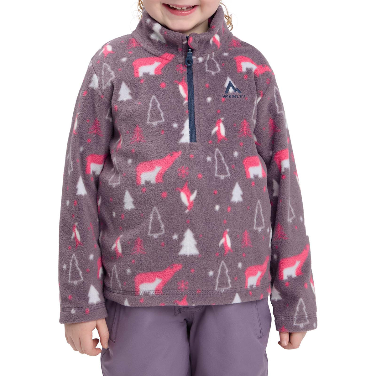 McKinley Tibo III Toddler/Kids Half-Zip Fleece Ski Midlayer