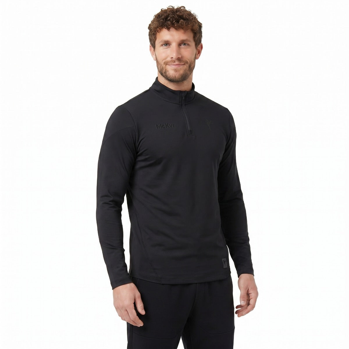McKeever Clifford Blackout Quarter Zip Top – Black