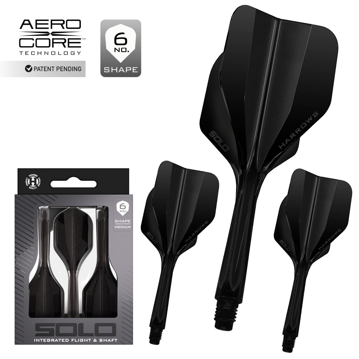 Harrows Darts Solo No.6 Integrated Flight and Shaft