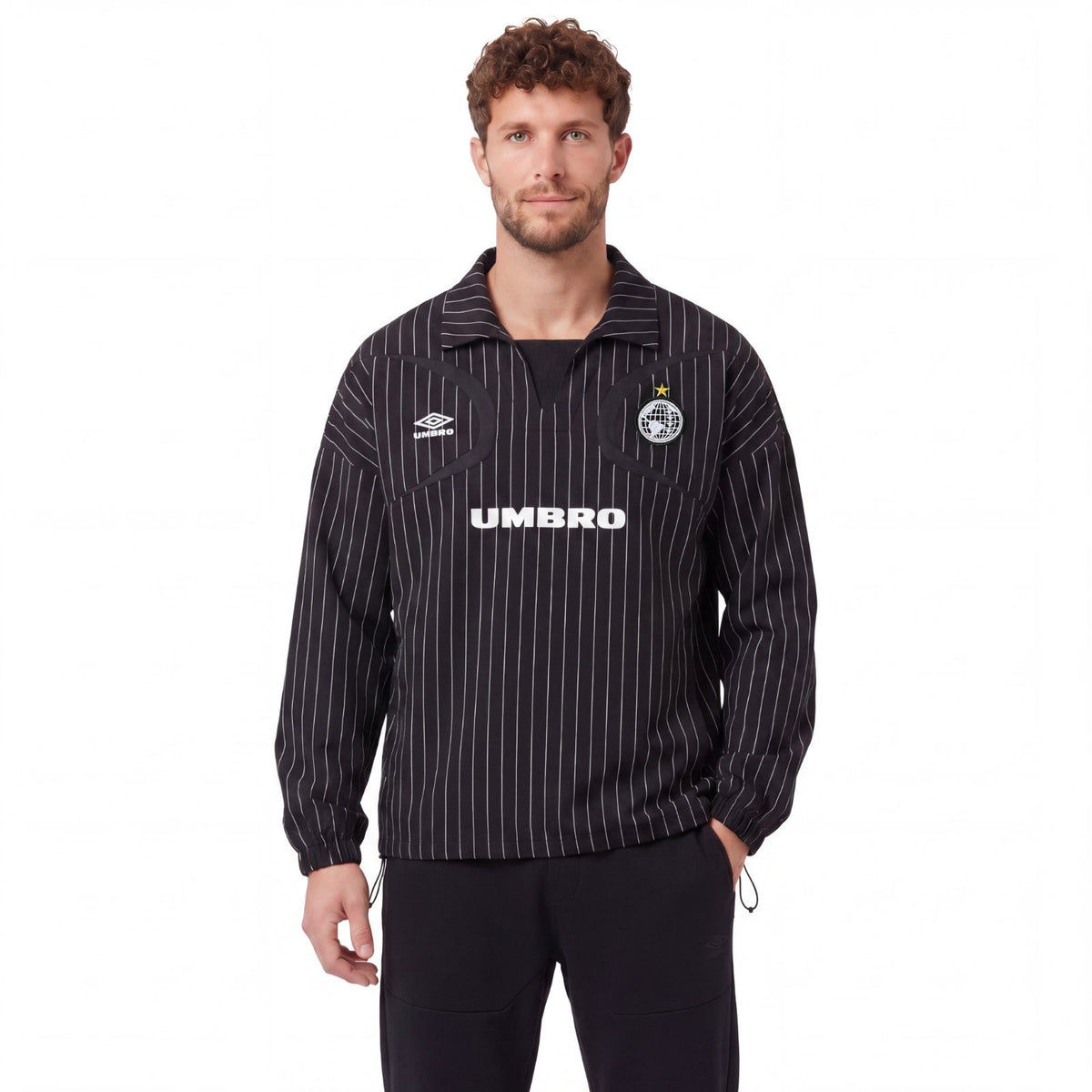 Umbro Pinstripe Adults Loose-Fit Training Drill Top