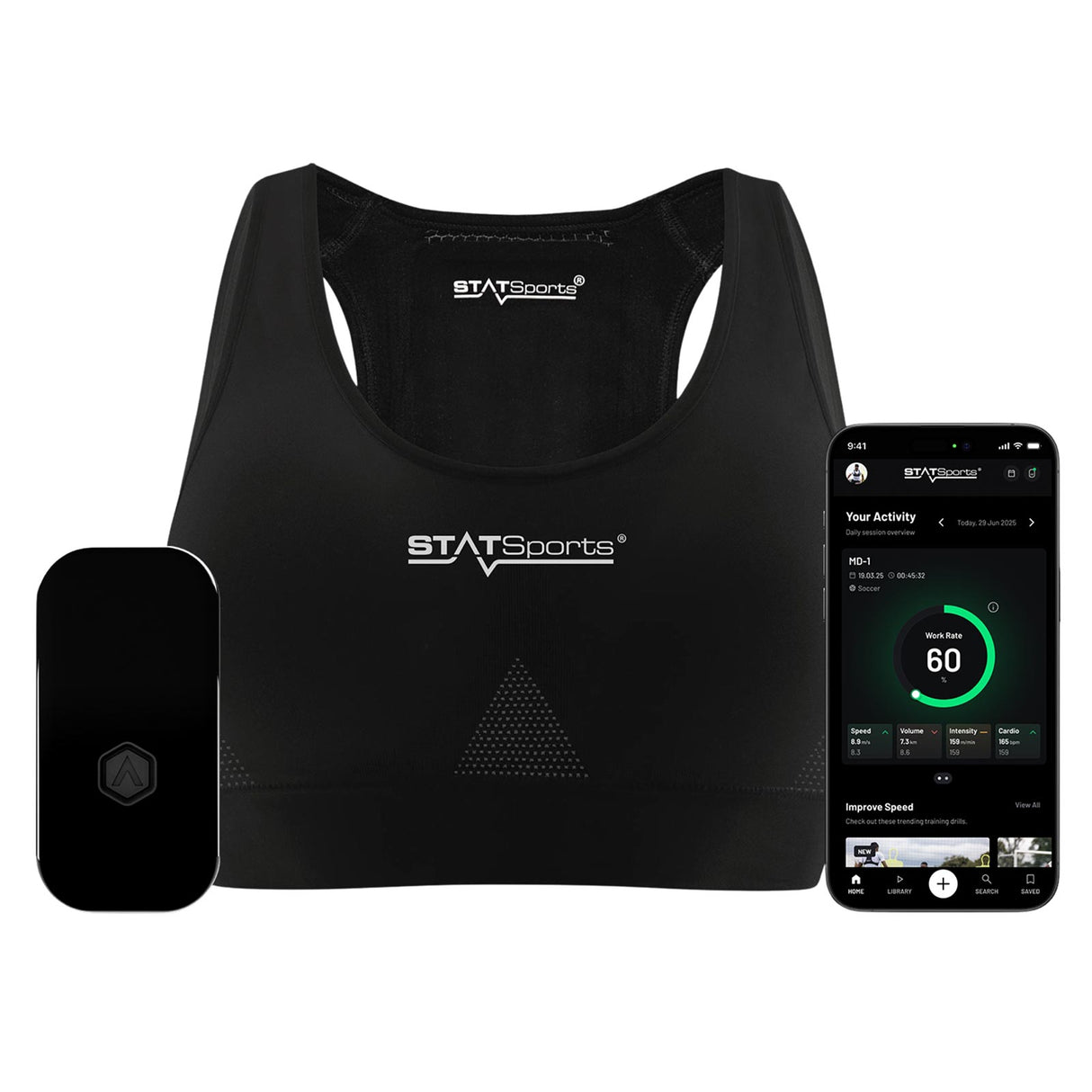 STATSports Academy Womens Black