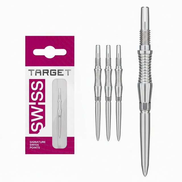 Target Signature Swiss RST Silver Dart Points - 30mm