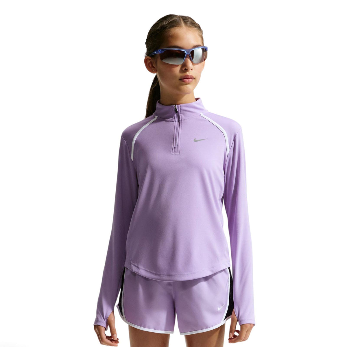 Nike Tempo Dri-FIT Half-Zip Girls Long-Sleeve Top
