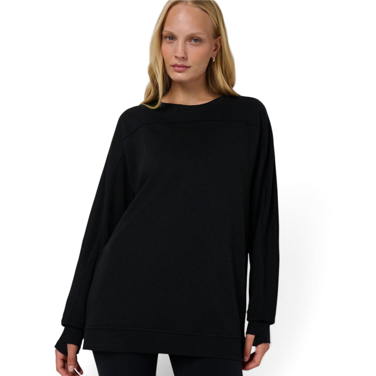 Sweaty Betty After Class Seam Detail Womens Longline Sweatshirt