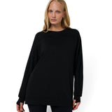 Sweaty Betty After Class Seam Detail Womens Longline Sweatshirt