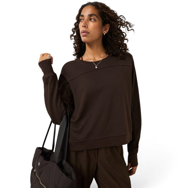 Sweaty Betty After Class Seam Detail Womens Crop Sweatshirt