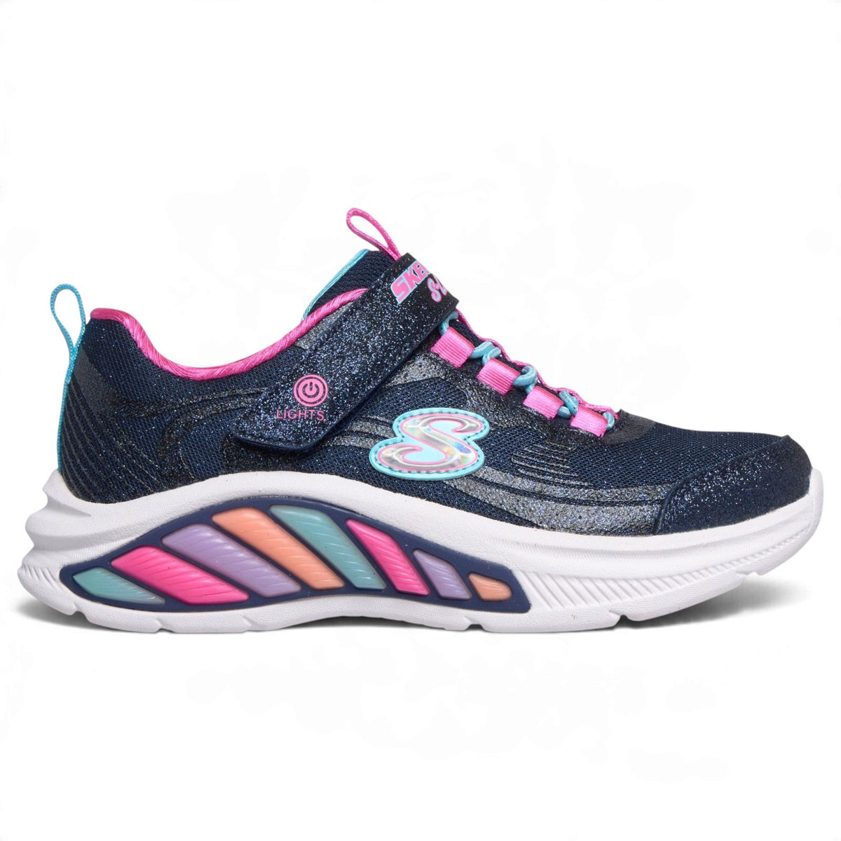 Skechers Rainbow Crs Glitz Glow Jr G Nvy