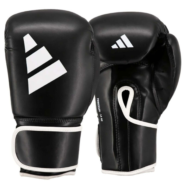 adidas Power 100 Black 12oz Boxing Gloves