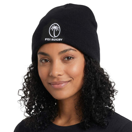 Umbro Fiji Rugby 2026 Adults Knit Beanie Hat - Black