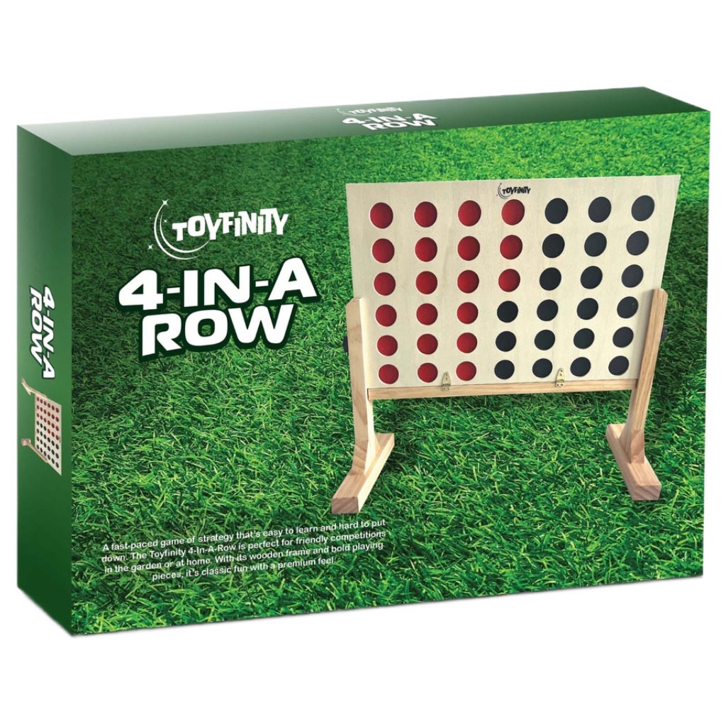 Toyfinity 4-In-A-Row Wooden Game