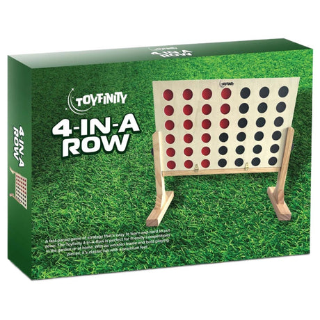 Toyfinity 4-In-A-Row Wooden Game
