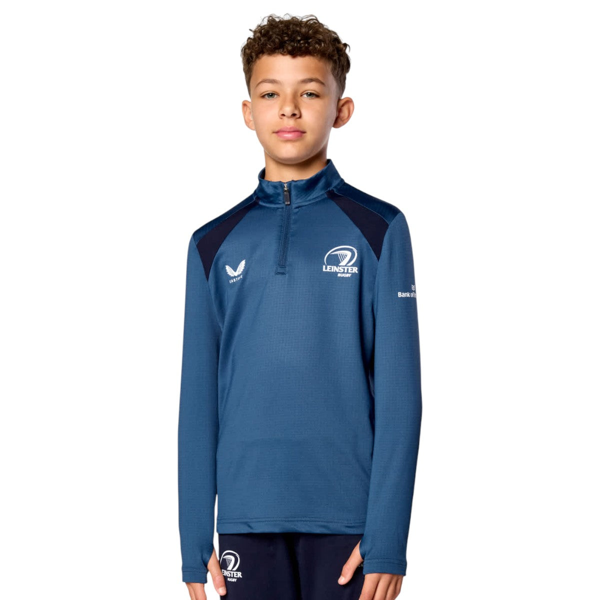 Castore Leinster Rugby Kids Performance Half-Zip Midlayer Top