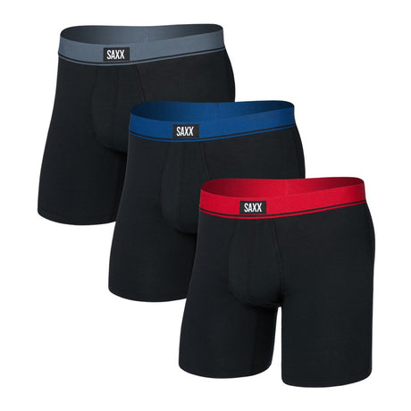 SAXX Essential Cotton Stretch Cotton Boxer Brief 6" - 3 Pack