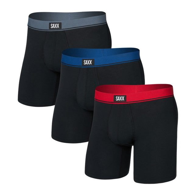 SAXX Essential Cotton Stretch Cotton Boxer Brief 6" - 3 Pack