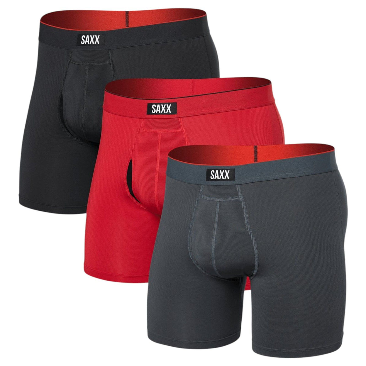 Saxx Sport Mesh Mens Performance Boxer Briefs - 3 Pack