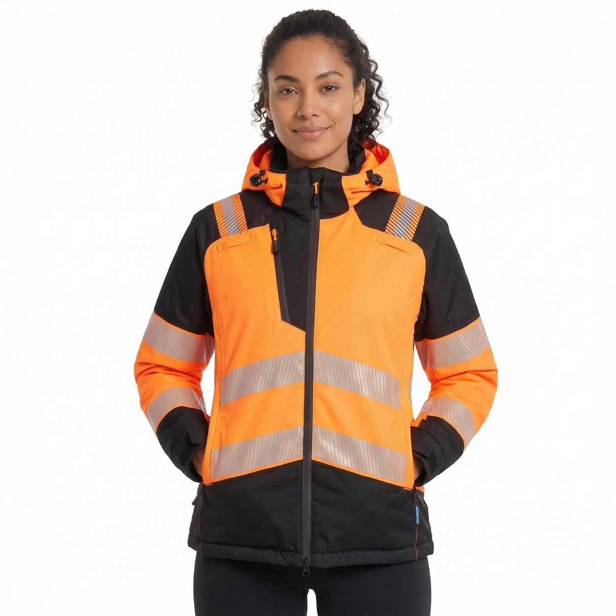 Portwest PW3 Hi-Vis Women's Winter Jacket Orange/Black