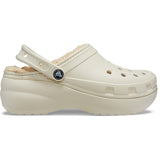 Crocs Classic Platform Lined Classic Ladies Slippers Bone