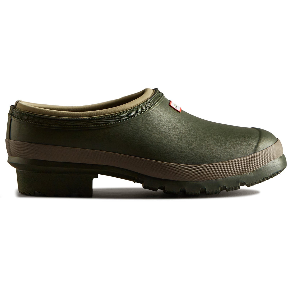 Hunter Mens Gardener Clogs Dark Olive