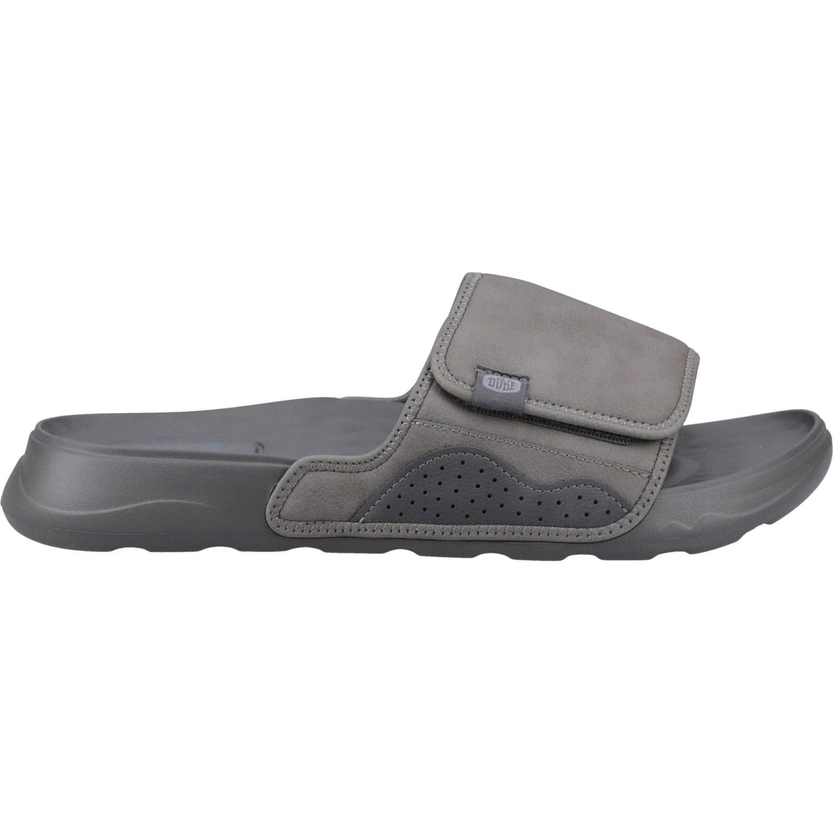 HEYDUDE Mens Shore Slide Classic Sandal Granite Grey