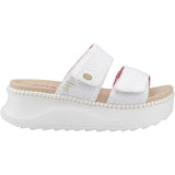 HEYDUDE Womens Delray Slide Eyelet Sandal White