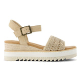 TOMS Womens Diana Wedge Champagne