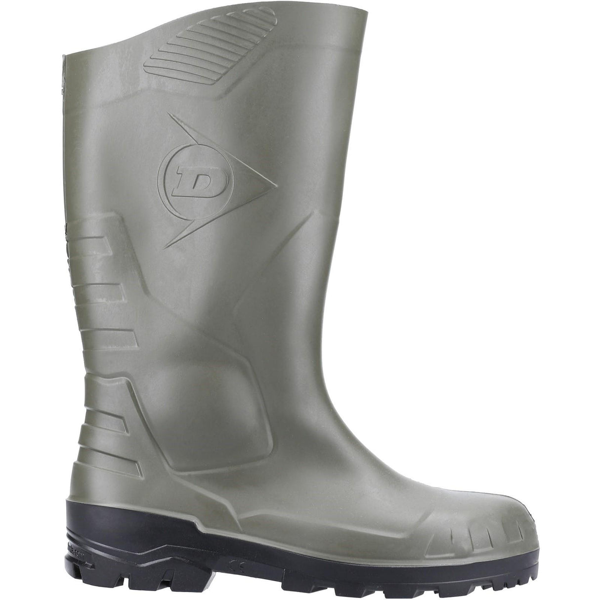 Dunlop Unisex Devon Full Safety Wellington Green/Black