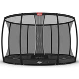 BERG Elite InGround 430 Trampoline Grey + Safety Net DLX XL